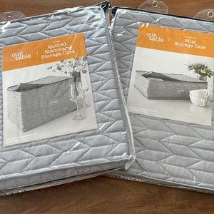 Quilted Glass and Mug Storage